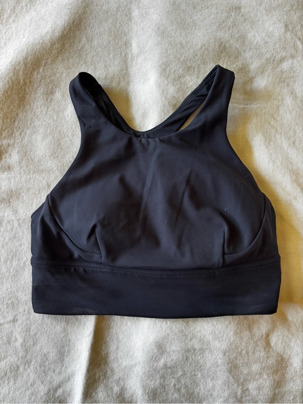 lululemon athletica Black High-Neck Racerback Sports Bra